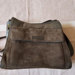 Brown Suede Villager Purse